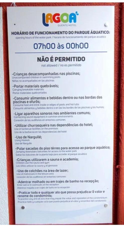Lagoa Quente Hotel, Caldas Novas Go, Flat 357 Экстерьер фото